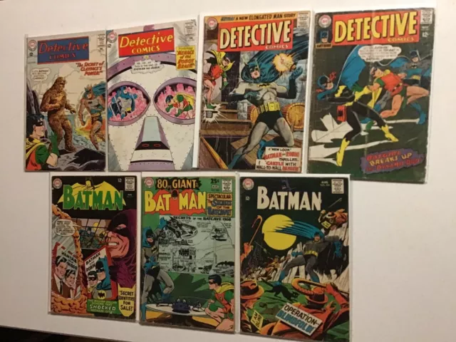 Lot of 7 Silver Age Batman 173 203 204 & Detective Comics 312 324 329 369