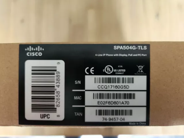 Cisco Small Business VOIP Phone SPA504G-TLS SPA504G SPA 504G New 2