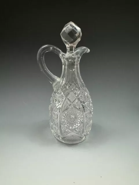 Antique EAPG Imperial Glass No. 505 BELLAIRE, OCTAGON  Cruet w/ Original Stopper