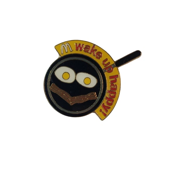 McDonalds 1" Wake Up Happy Skillet 2009 Ad Campaign Pin