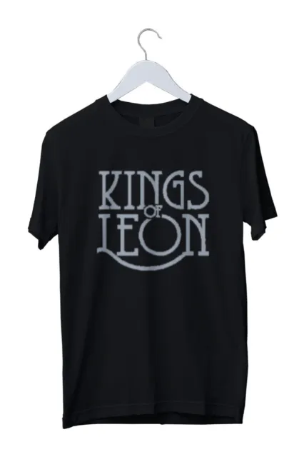 Kings Of Leon Men's Black Large Black T-Shirt Rock Band Logo