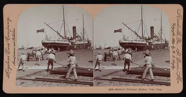 Mexico Mexico's principal harbor, Vera Cruz Old Historic Photo