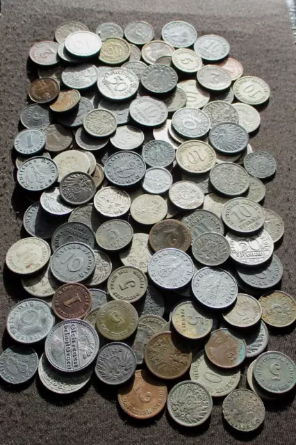 Big Lot Of Old Coins Germany (Empire-Weimar Republic-Third Reich) - Mix 251