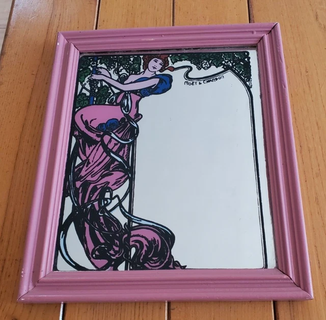 Miroir cadre sérigraphie saisons : Eté - Art nouveau par Alphonse