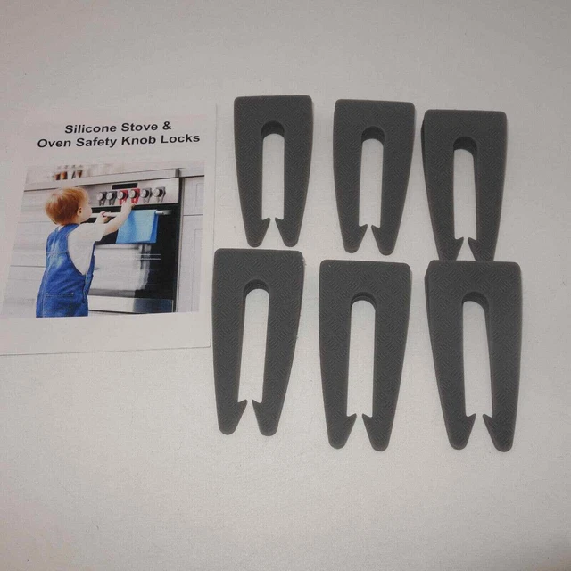 Gas Stove Baby Proof Knobs Locks (6 Pack), Child Proofing Oven Knob Lock