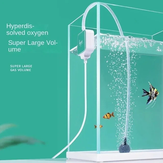 ABS Tragbare Aquarium-Luftpumpe - Batteriebetrieben Mit Luftstein - Für Bis Zu 100 Liter Aquarien
