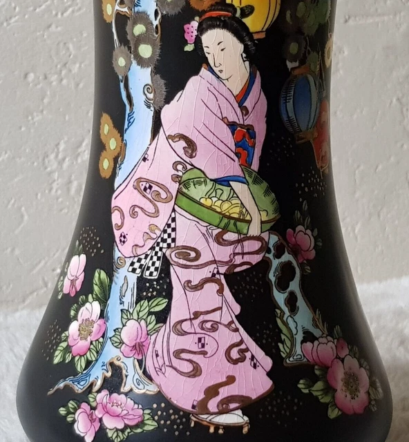 Crown Devon Fieldings Jugendstil Vase im seltenen ""Tokio"" Muster Nr. 0874
