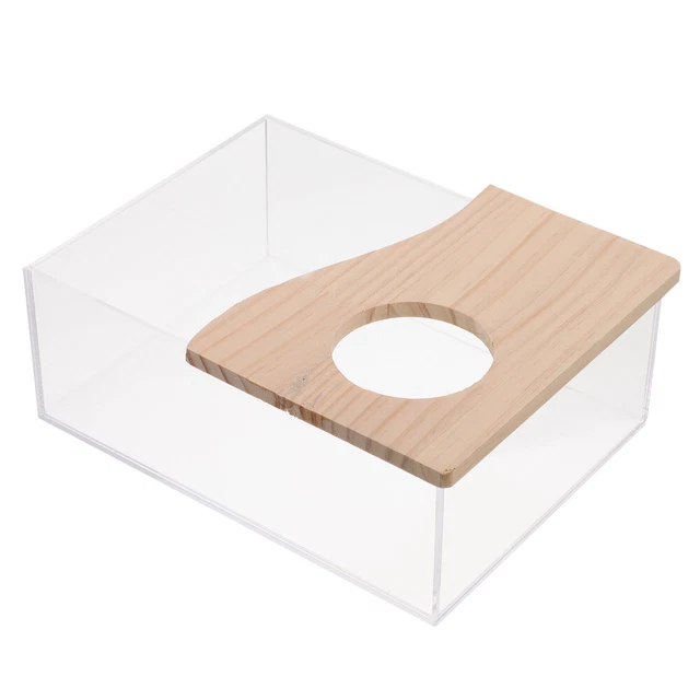 Caja de inodoro baño de arena hámster: ratones recipiente de arena bañera curtidor arena seca