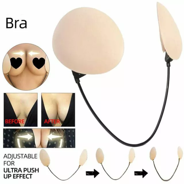 WOMEN INVISIBLE PUSH-UP Frontless Bra Deep Plunge Backless & Strapless Bra  Kit £3.33 - PicClick UK