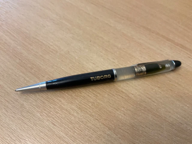 1950’S Tuborg Lager Propelling Pencil With Floating Bottle Within