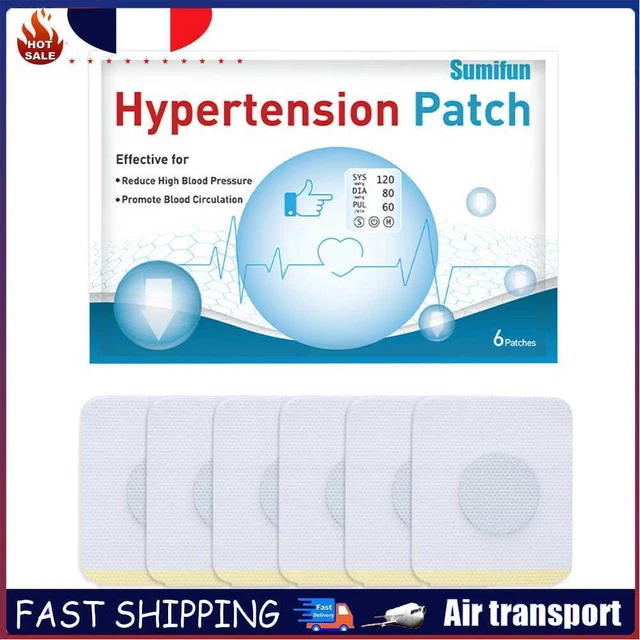 6x Hypertension Patch Headache Relief Reduce High Blood Pressure Herbal Plaster