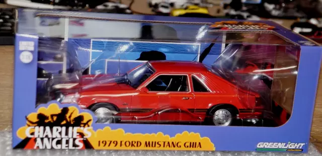 Greenlight 1/18 Scale 1979 Ford Mustang Ghia Red Exclusive Diecast Car