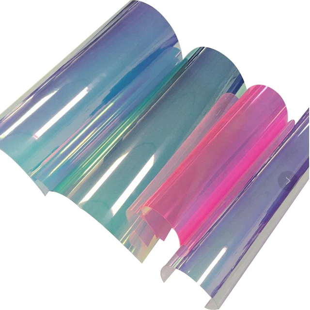 4 fogli Sinfonia trasparente Pellicola Effetto arcobaleno Iridescente