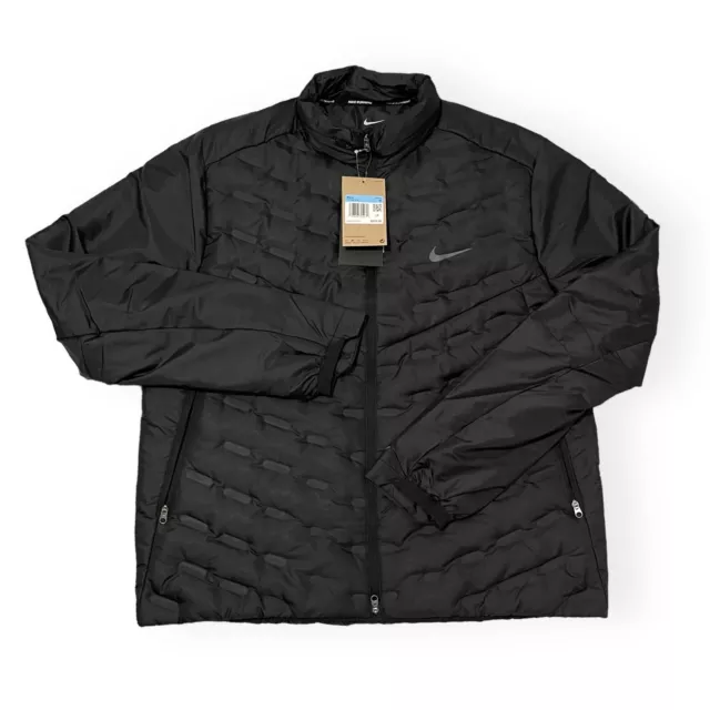 Nike Therma-Fit ADV Aeroloft Down Running Zip Jacket Black FB7556-010 Men Size M