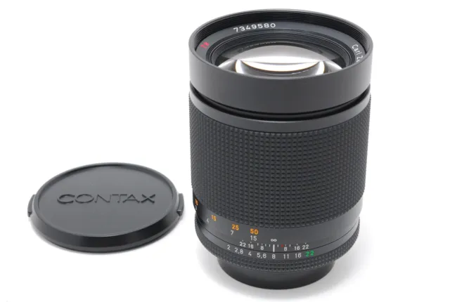 [A- Mint] CONTAX Carl Zeiss Planar 100mm f/2 T* MMJ Lens w/Caps From JAPAN 8713