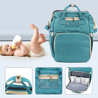 Multi-Functional Wear-resistant Oxford Cloth Comfortable Baby Diaper Bag Blue