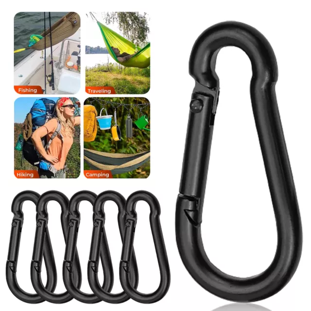 5pcs Carabiner Buckles High Strength Multipurpose Quick Link Safety Connector