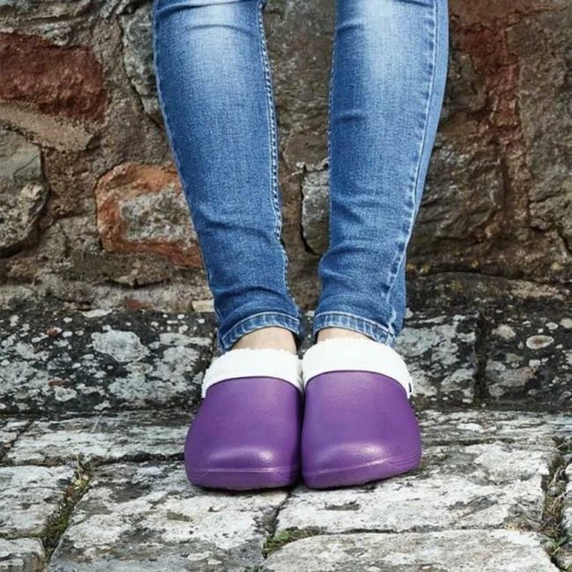 Womens/Ladies Clogs Briers Gardening Shoes Soft Fur Slip On Lightweight UK 4-8