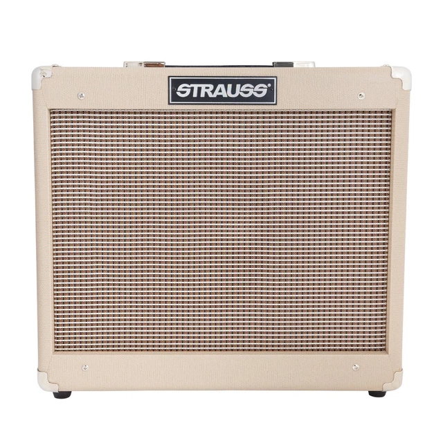 Strauss SVT-15R 15 Watt Combo Valve Amplifier with Reverb (Cream) Brand New