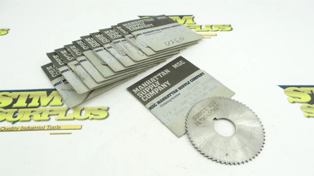 Lot Of 11 Msc Hss Screw Slotting Saws 2-1/4" X .045" X 5/8" X 60T