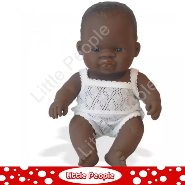 Miniland Anatomically Correct Baby Doll African Girl 21 cm