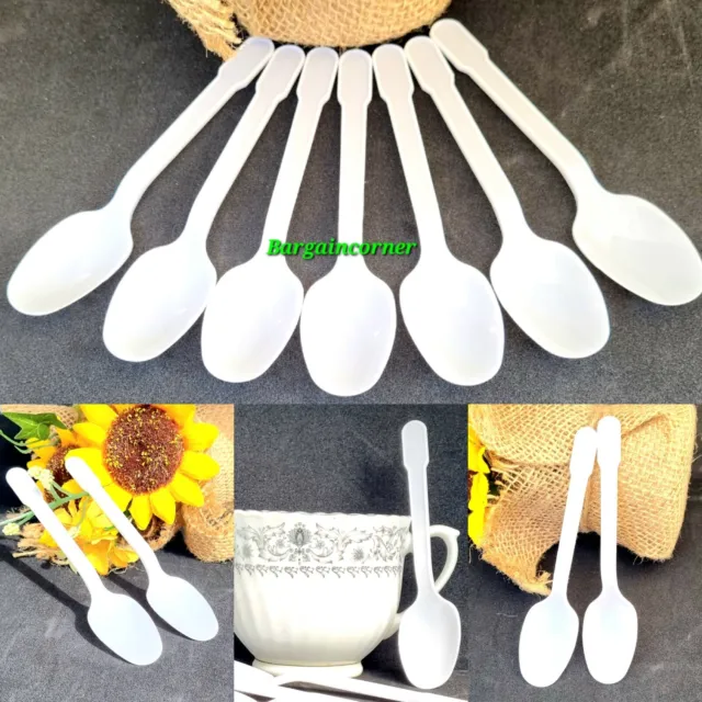 Tea Coffee Spoons Desert (KP) Small Spoon Disposable Plastic Reusable Spoon 12cm