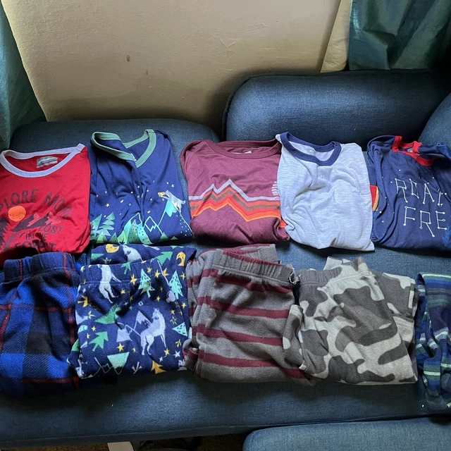 Eddie Bauer Boys Lot 5 Sets Pajama Size M (10-12) Winter/fleece