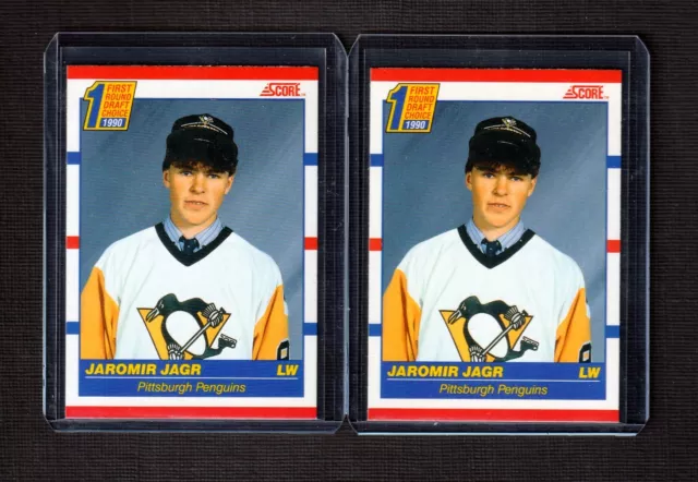 1990-91 Score Lot of 6 #428 Jaromir Jagr Pitts Penguins Rookie Hockey Cards  NM