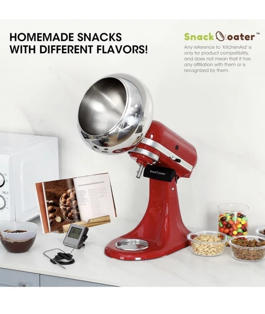 AIEVE SNACK COATER works w/Kitchen Aid Tilt-Head Stand Mixer 4.5Qt