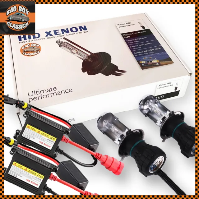 H4 HID Kit Headlight Conversion High / Low Beam Bi Xenon 6000K