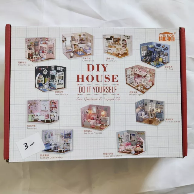 DIY House Cute Room "Kitten Diary" Miniature Series Dollhouse #3013 NEW