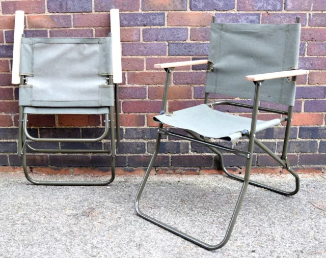 British Army Design Folding Landrover Chair Camping Outdoor Seat Made in Italy