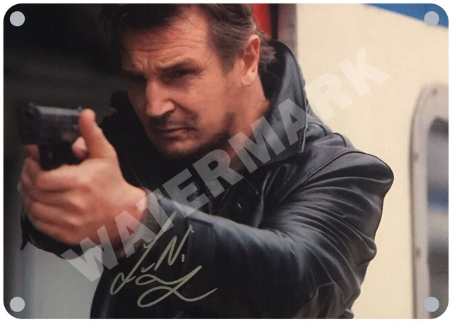 Liam Neeson Autographed Signed Photo Reprint Metal Sign Wall Poster Tample