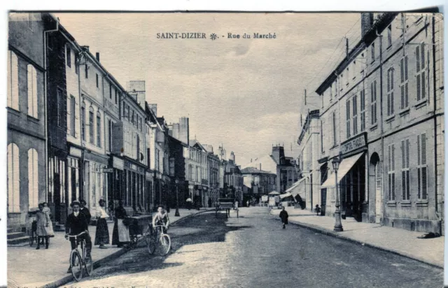 France Saint-Dizier - Rue de Marche 1918 postcard