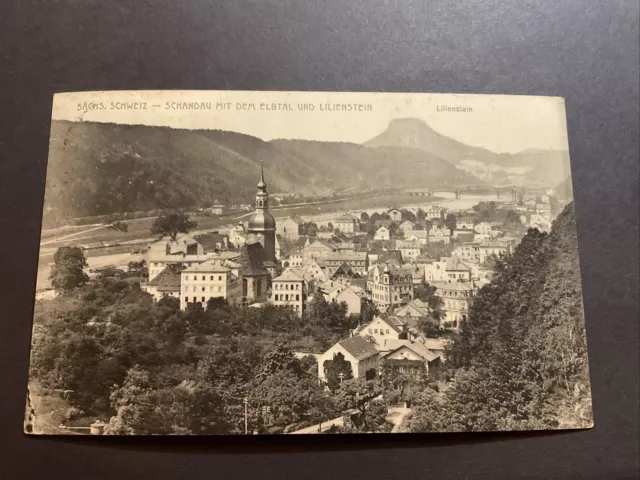 AK Bad Schandau Sächs. Schweiz 1924 Mit Dem Elbtal Und Lilienstein