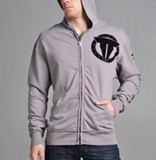 Throwdown by Affliction "Silver" Zip Up Hoodie