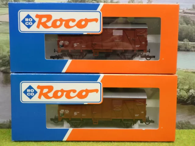 Roco 46014 H0 Konvolut 2 ged Güterwagen in OVP (QX) G1241