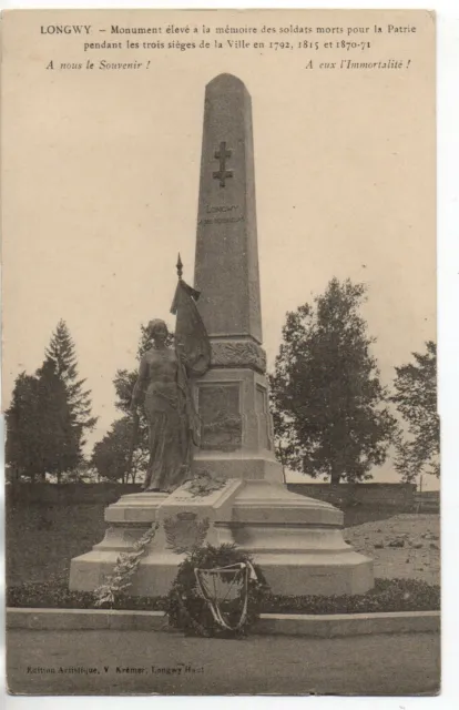 LONGWY - Meurthe et Moselle - CPA 54 - le monument des soldats morts