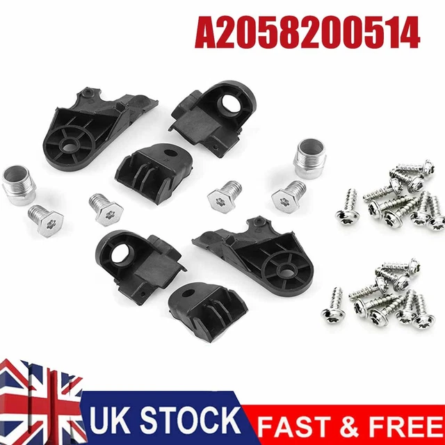 Plastic Headlight Clip Fix ROBUST Headlight Bracket Repair Kit For Mercedes W205 (Left & Right) - Part #A2058200514 OEM A2058200514 Replacement