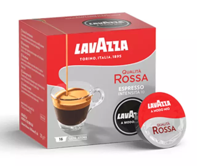 108 capsules de café Lavazza  MODO MIO QUALITA ROSSA original