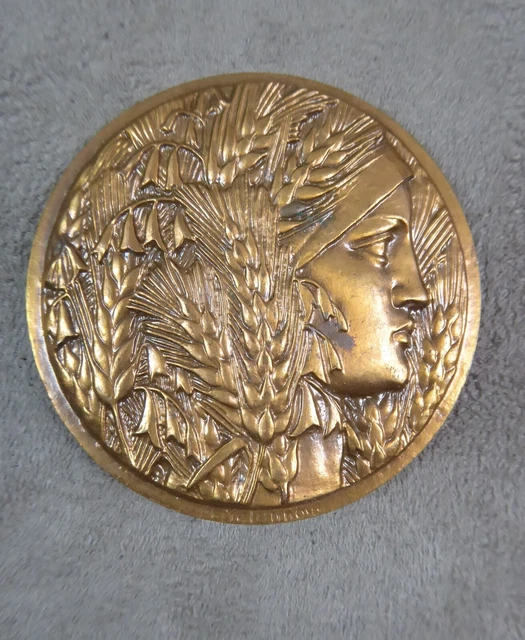Médaille En Bronze Le Théâtre – Signée Maurice Delannoy – Art Français XXe