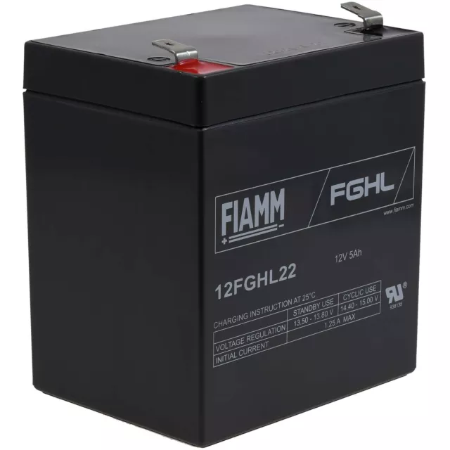 Batería de plomo FIAMM 12FGHL22 12V 5,0Ah 12V 5000mAh plomo-ácido negro