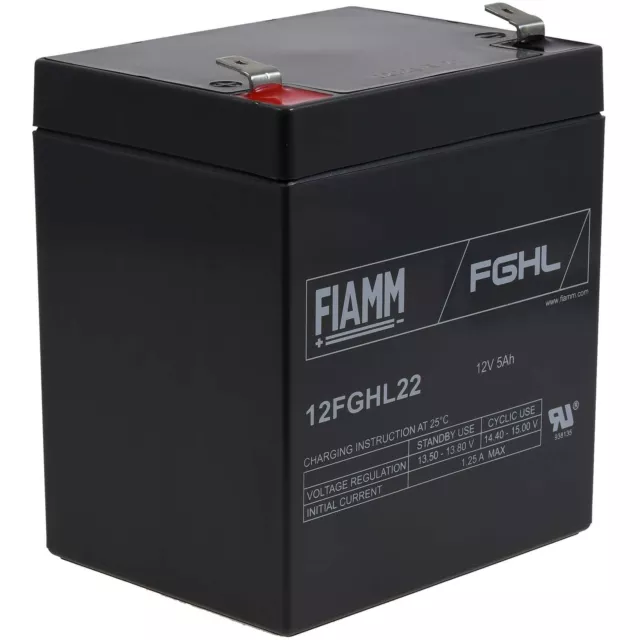 FIAMM Bleiakku 12FGHL22 12V 5,0Ah 12V 5000mAh Lead-Acid Schwarz