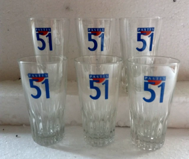 Verre Alcool Apéritif Pastis 51 Vintage Art Déco Table Design Xx France N7918