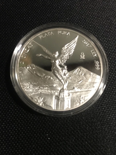2017 2 oz Silver Mexican Libertad Proof Coin- Low Mint