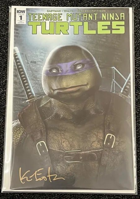 Teenage Mutant Ninja Turtles 1 Bosslogic Donatello Kevin Eastman Signed w/COA