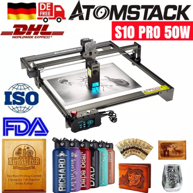 Upgrade ATOMSTACK S10 Pro 50W Laser Engraver CNC Laser Engraving Cutting Machine