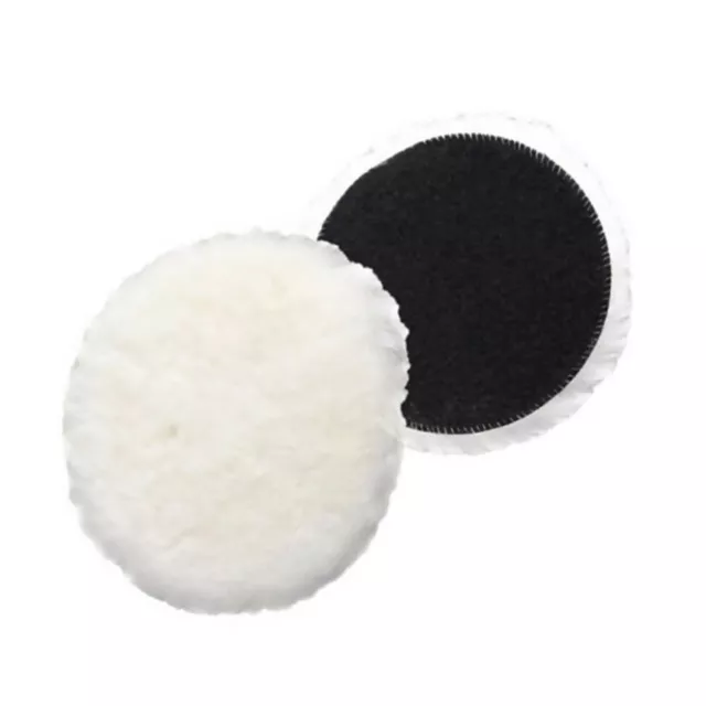 150mm White Lamb Wool Polishing Pad For Car Van Valeting Polisher Buffer Tool M