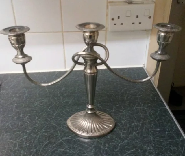 Superb Quality  Vintage (1950s) English "Falstaff" Silver Plated Candelabra