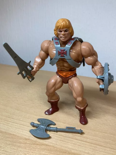 MotU Vintage He-Man komplett Malaysia Masters Of The Universe Schwert Schild Axt